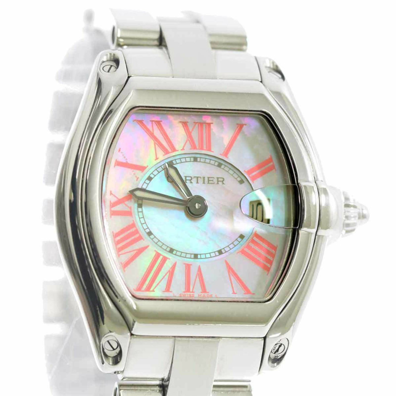 卡地亞 Roadster SM W6206006 2008 限量版女士腕錶，帶日期顯示、白色錶殼和石英機芯-7