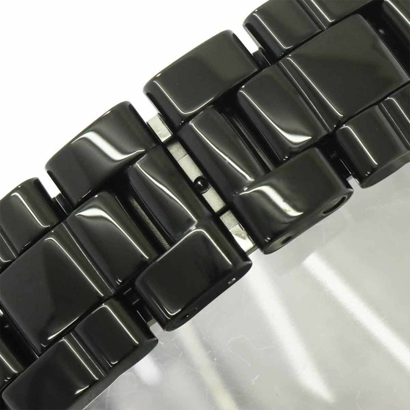 香奈兒 J12 38毫米 H2544 男士腕錶,鑲嵌11顆鑽石,日期顯示,黑色陶瓷錶殼,18K玫瑰金石英機芯-5