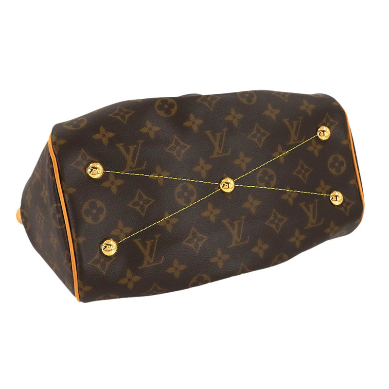 路易威登 Monogram Tivoli PM 手提包,棕色,M40143,金色五金-3