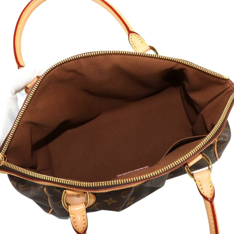 路易威登 Monogram Tivoli PM 手提包,棕色,M40143,金色五金-5