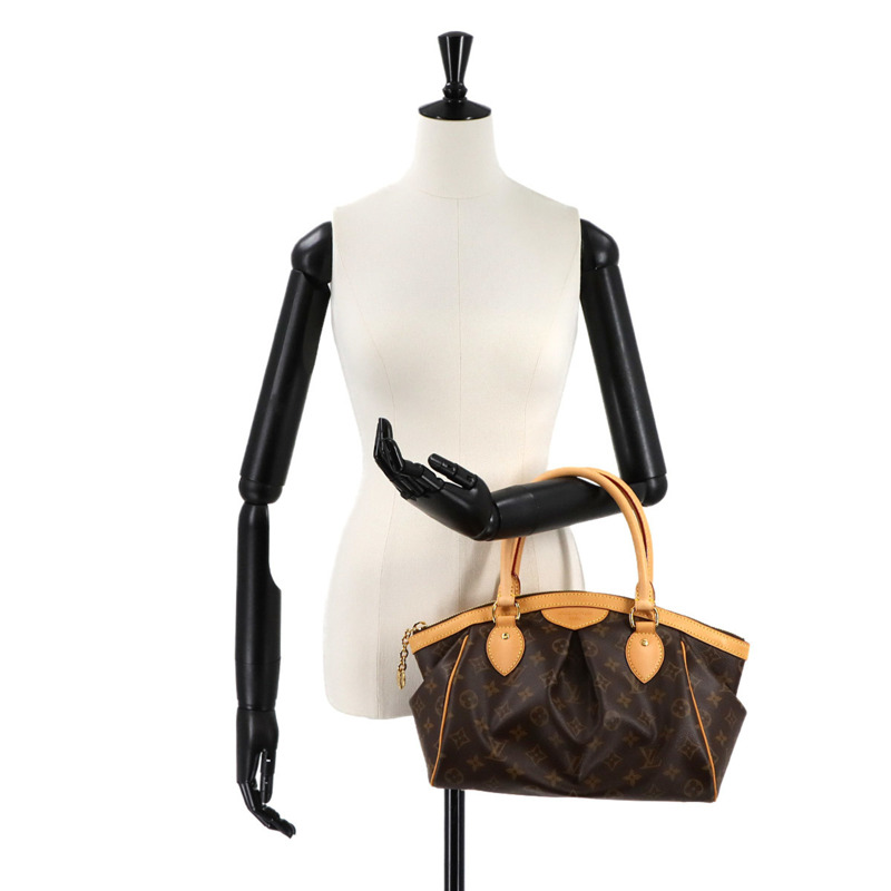 路易威登 Monogram Tivoli PM 手提包,棕色,M40143,金色五金-7