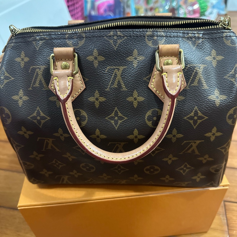 LV speedy25 肩帶款 波士頓包~-0