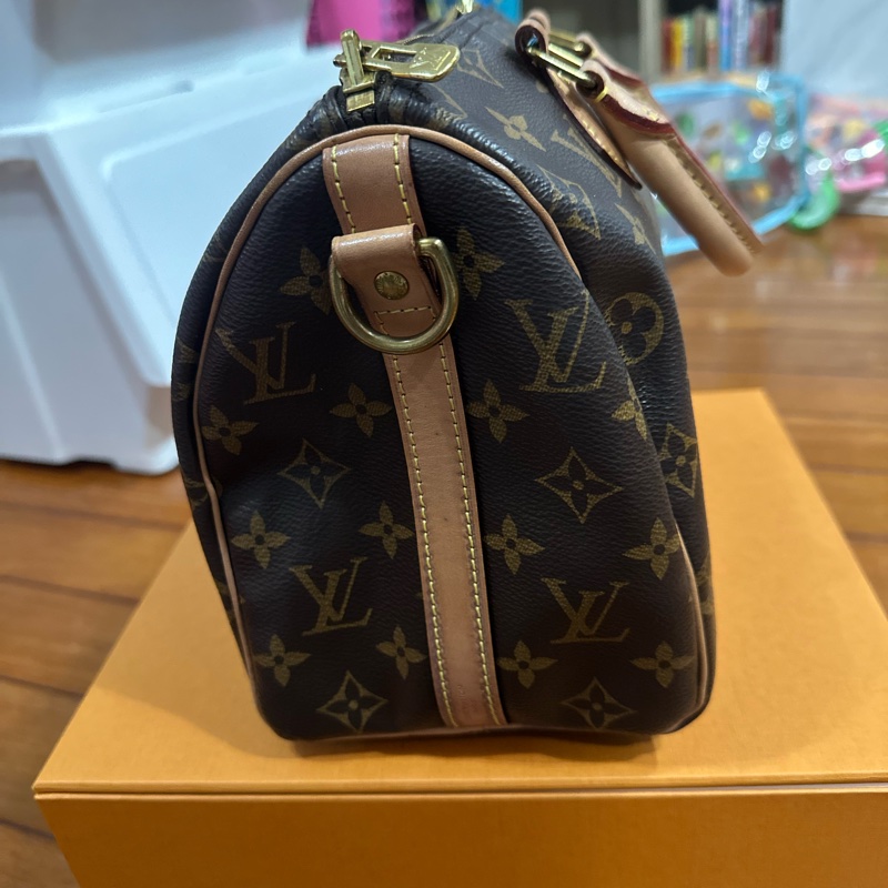 LV speedy25 肩帶款 波士頓包~-1