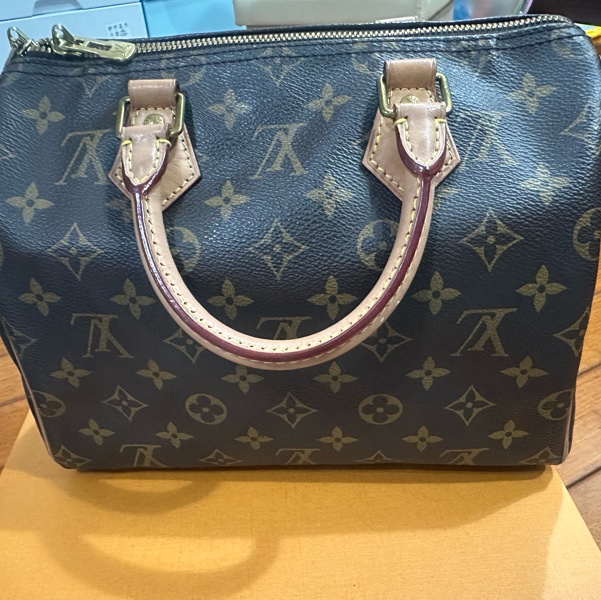 LV speedy25 肩帶款 波士頓包~-5