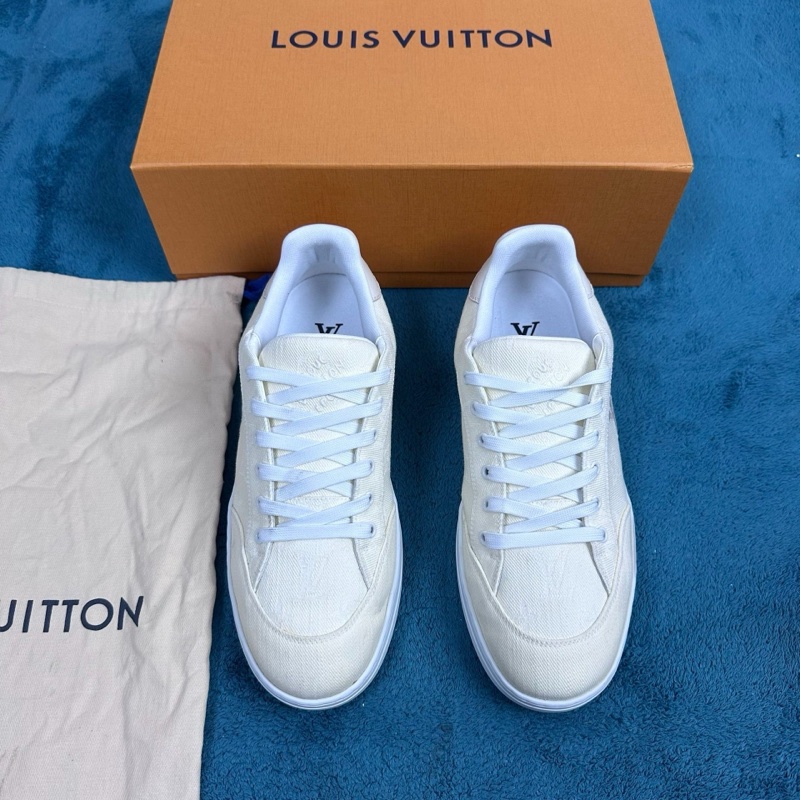 LV路易威登 resort 2025款 牛仔布低幫板鞋 淡黃色 42碼-0