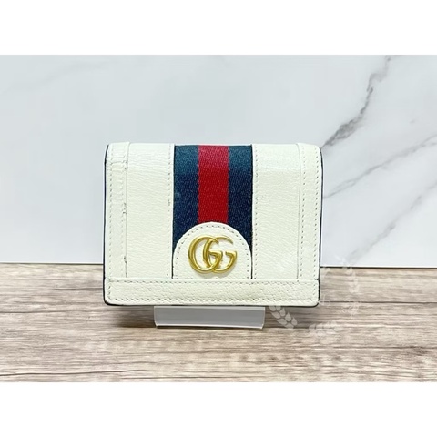 ~~趴趴小舖~~正品GUCCI Ophidia皮革短夾