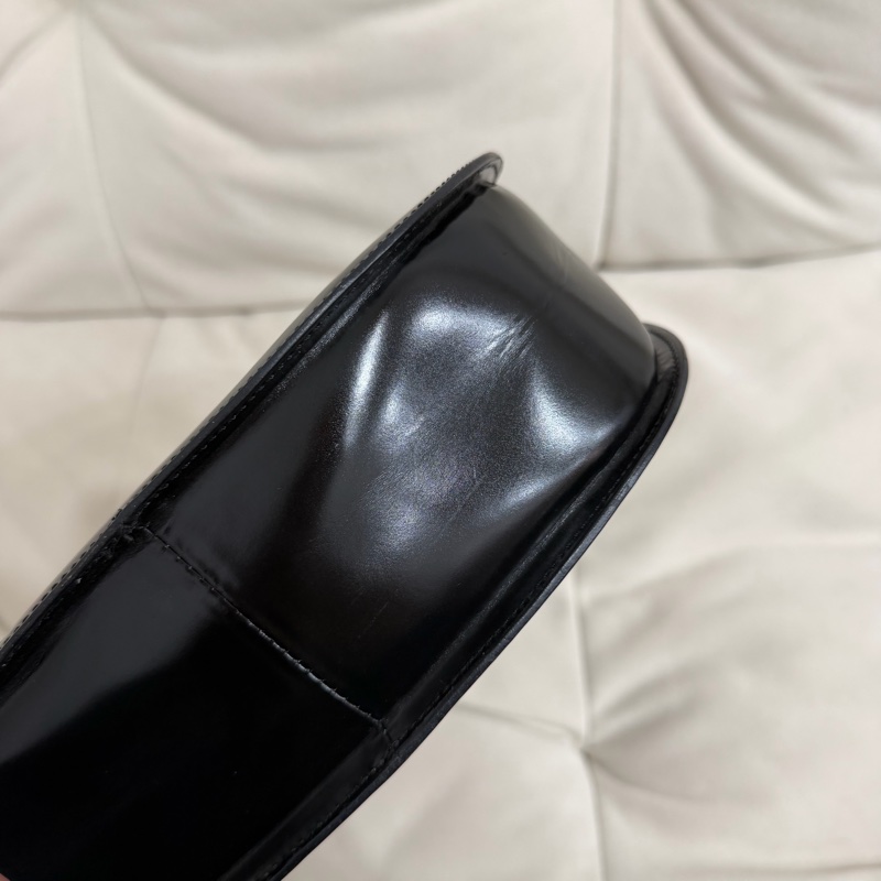 celine 黑色 搪瓷皮 銀色星球 外縫線 中古 Kelly-6