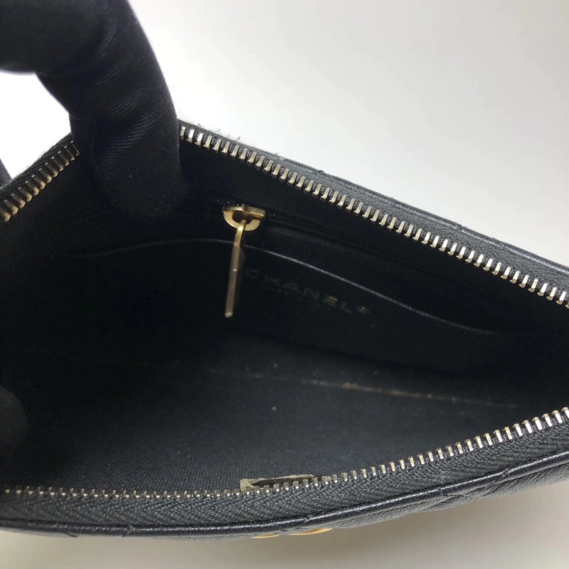 香奈兒23B 晶片款 Daily Hobo黑金粗滾邊鏈條月牙包 腋下包 -4