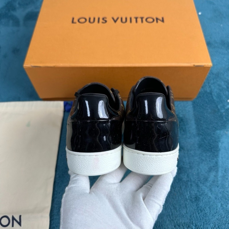 lv frontrow monogram 帆布漆面低幫板鞋老花色 37.5碼 99新閒置未使用-3