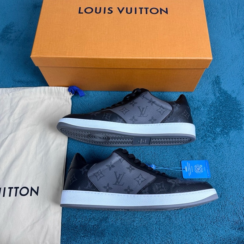 Louis Vuitton路易威登 rivoli 老花logo黑灰色 43碼閒置新-2