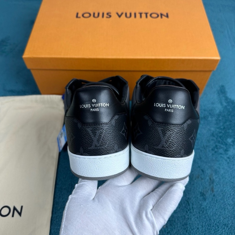 Louis Vuitton路易威登 rivoli 老花logo黑灰色 43碼閒置新-3