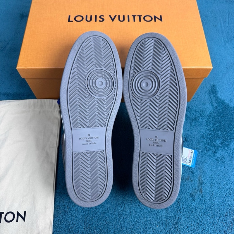 Louis Vuitton路易威登 rivoli 老花logo黑灰色 43碼閒置新-4