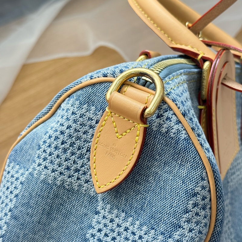 （台灣專櫃購證🇹🇼全配）Lv speedy25 新款3D丹寧棋盤格 ✨最新晶片款-7