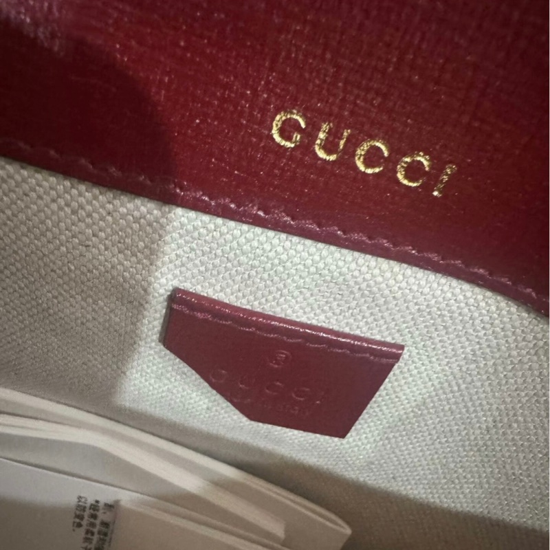 99新,未使用Gucci 古馳 1955復古金扣老花滿logo 馬鞍包 單肩斜挎包 上身超好看 超級無敵百搭-5