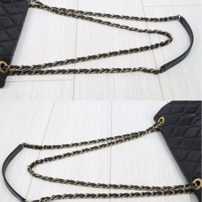 「JL精品代購」9新 Chanel 香奈兒 cf 蟒蛇皮拼牛皮-4