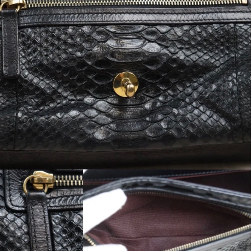 「JL精品代購」9新 Chanel 香奈兒 cf 蟒蛇皮拼牛皮-8