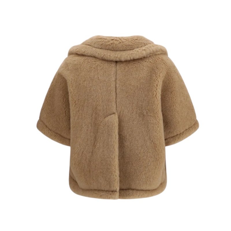 🎊新年特賣🧧Max Mara 女款 Corvino4 羊駝羊絨絲質披風斗篷外套 米色﻿ S-M/M-L-2