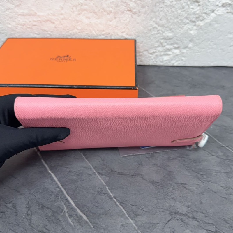 🌈Hermes💗Kelly Wallet💗1Q奶昔粉銀扣🌟99.5新閑置🌈Epsom皮🌟長銀包🌟愛馬仕🌟-5