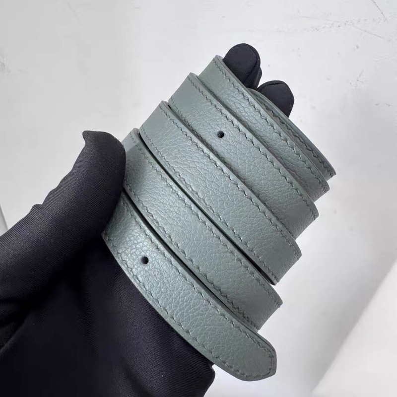 🌈Hermes🌟Halzan 25🧡63杏仁綠銀扣🧡全新有盒🌈Evercolor皮🌟愛馬仕🌟-5