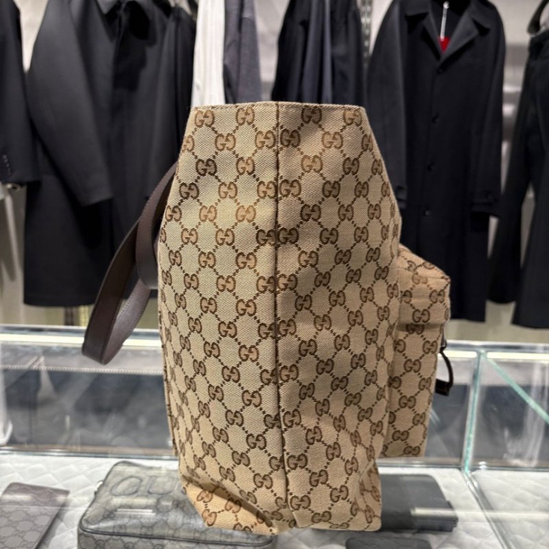 🎊新年特賣🧧Gucci 802166 GG Shopper 大款托特包 米色及烏木色-12