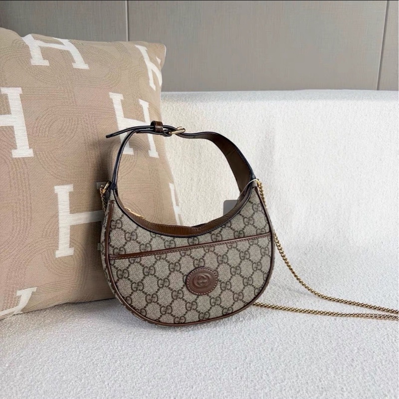 優雅復古款💎超低價✨Gucci古馳老花半月Ophidia月亮包手提單肩斜挎包🌙-12