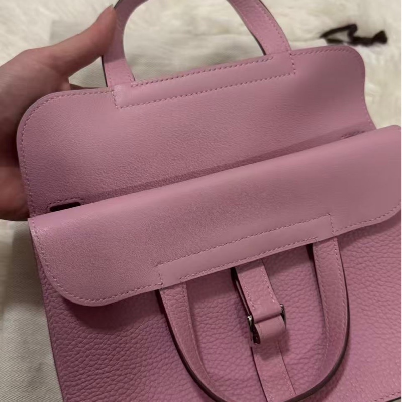🌈Hermes💗Halzan 25💗X9錦葵紫銀扣💗99新🌈TC皮🌟愛馬仕🌟-1