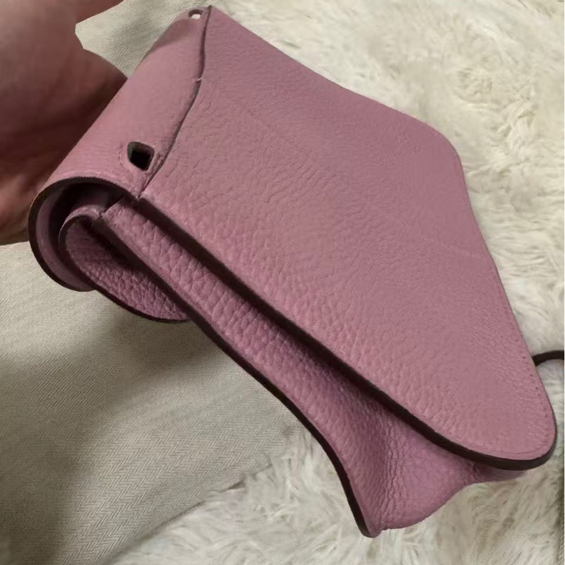 🌈Hermes💗Halzan 25💗X9錦葵紫銀扣💗99新🌈TC皮🌟愛馬仕🌟-4