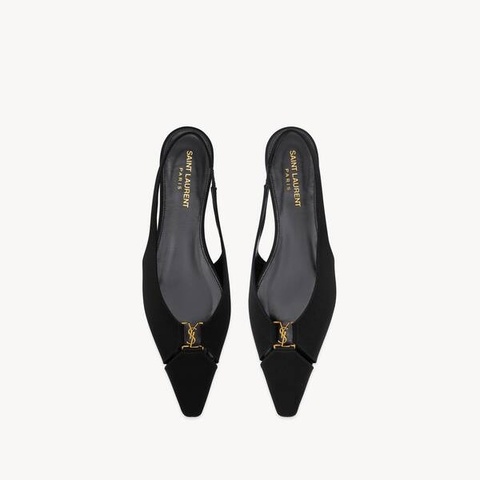 YSL BABYLONE緞面平底鞋