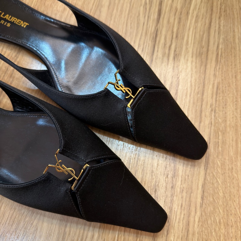 YSL BABYLONE緞面平底鞋-2