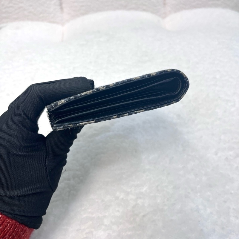 迪奧短夾Dior藍緹花布Oblique對開短夾2OBBH027YSE-8