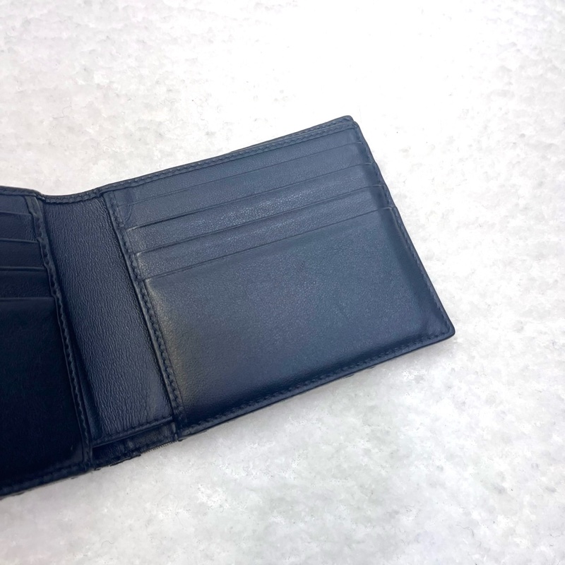 迪奧短夾Dior藍緹花布Oblique對開短夾2OBBH027YSE-13