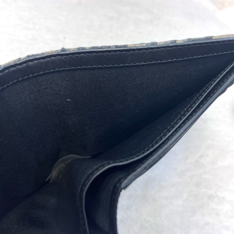 迪奧短夾Dior藍緹花布Oblique對開短夾2OBBH027YSE-17