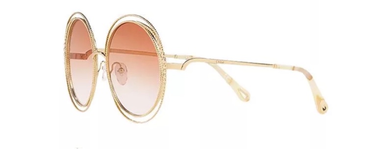 Chloe’ 墨鏡 / 編織雙圈 / 漸層色 / 淡粉橘琥珀色-4