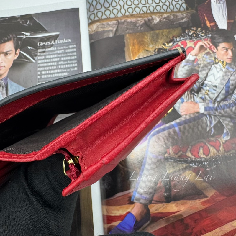 GUCCI 古馳 GG Supreme 愛心蛇刺繡短夾|卡夾-14