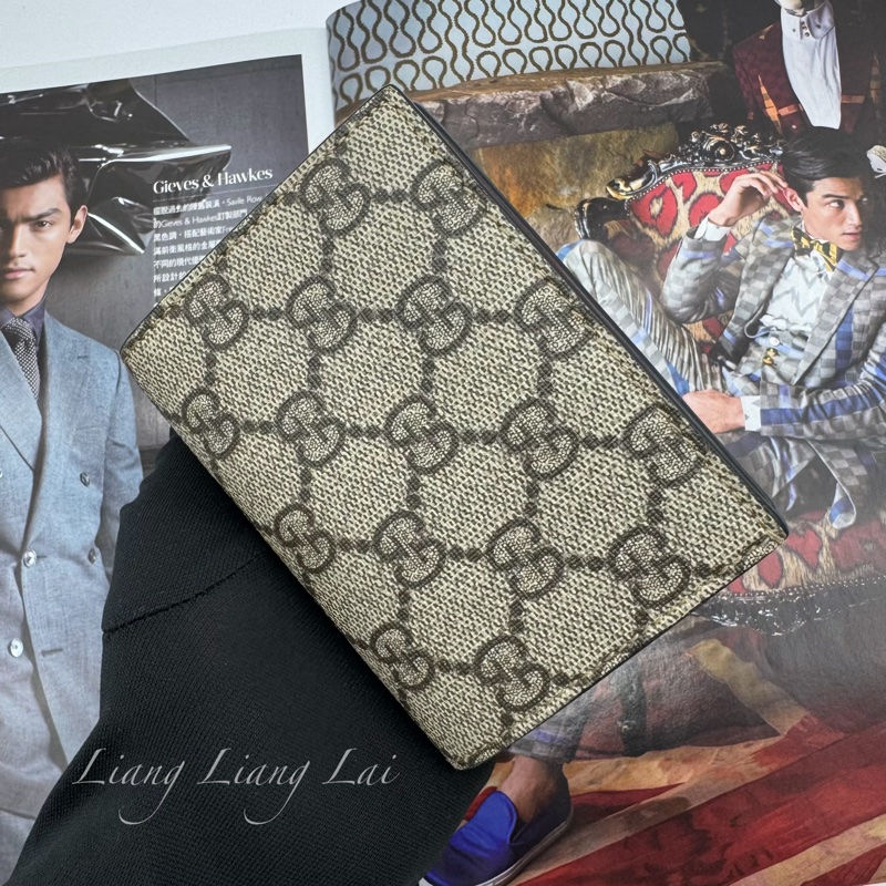 GUCCI 古馳 GG Supreme 愛心蛇刺繡短夾|卡夾-18