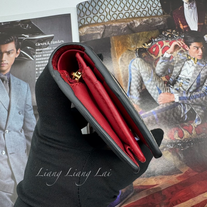 GUCCI 古馳 GG Supreme 愛心蛇刺繡短夾|卡夾-19