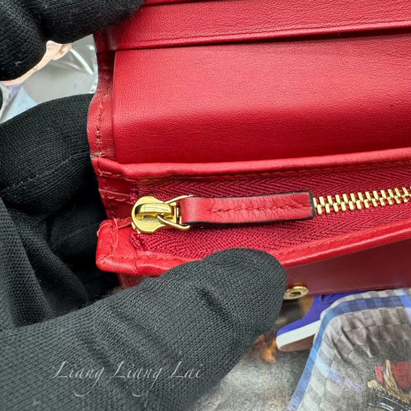 GUCCI 古馳 GG Supreme 愛心蛇刺繡短夾|卡夾-26