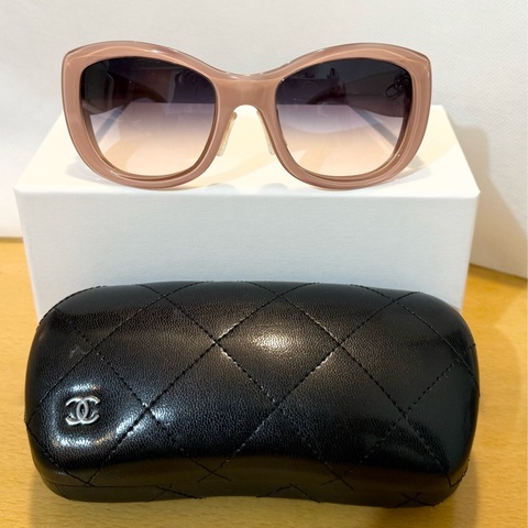 Chanel 墨鏡 / 漸層/ 裸粉紅框