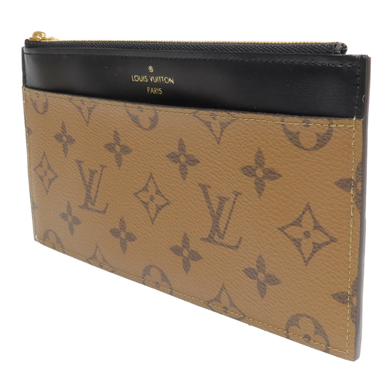 LOUIS VUITTON Monogram Reverse Slim Purse金扣長錢包-1