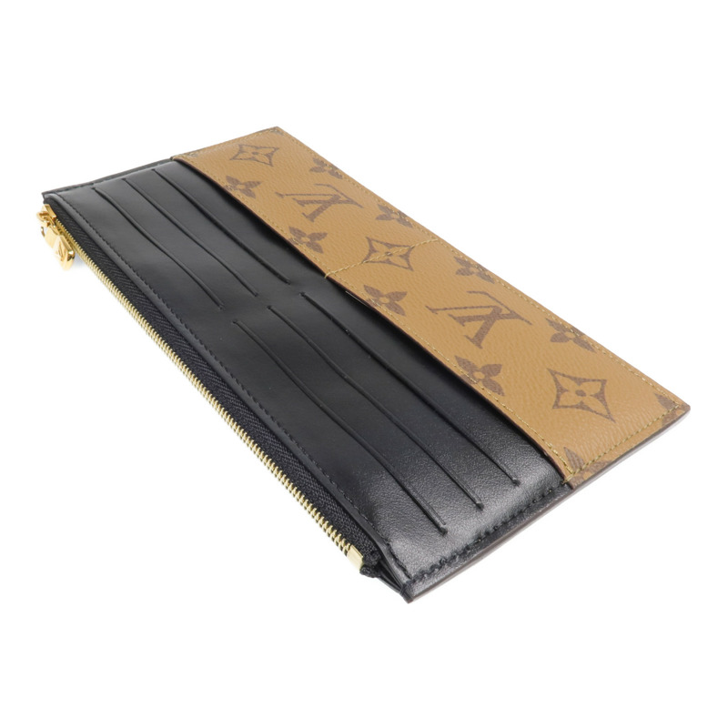LOUIS VUITTON Monogram Reverse Slim Purse金扣長錢包-4
