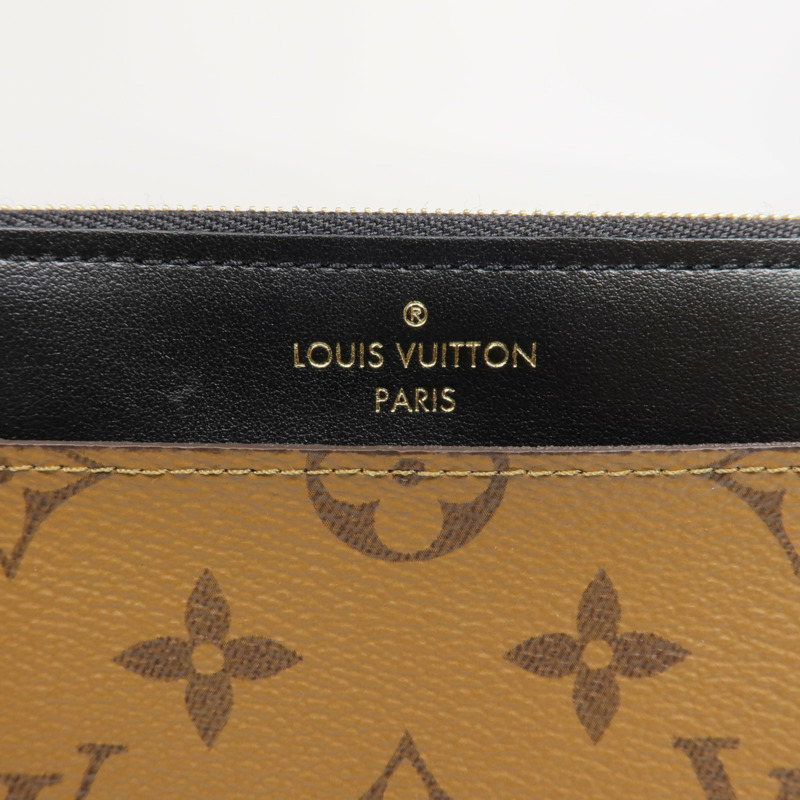 LOUIS VUITTON Monogram Reverse Slim Purse金扣長錢包-7