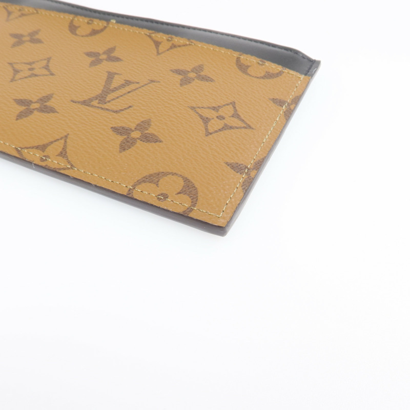 LOUIS VUITTON Monogram Reverse Slim Purse金扣長錢包-10