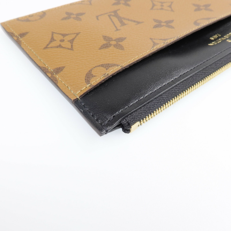 LOUIS VUITTON Monogram Reverse Slim Purse金扣長錢包-12