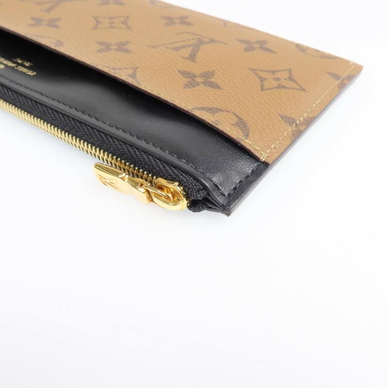 LOUIS VUITTON Monogram Reverse Slim Purse金扣長錢包-13