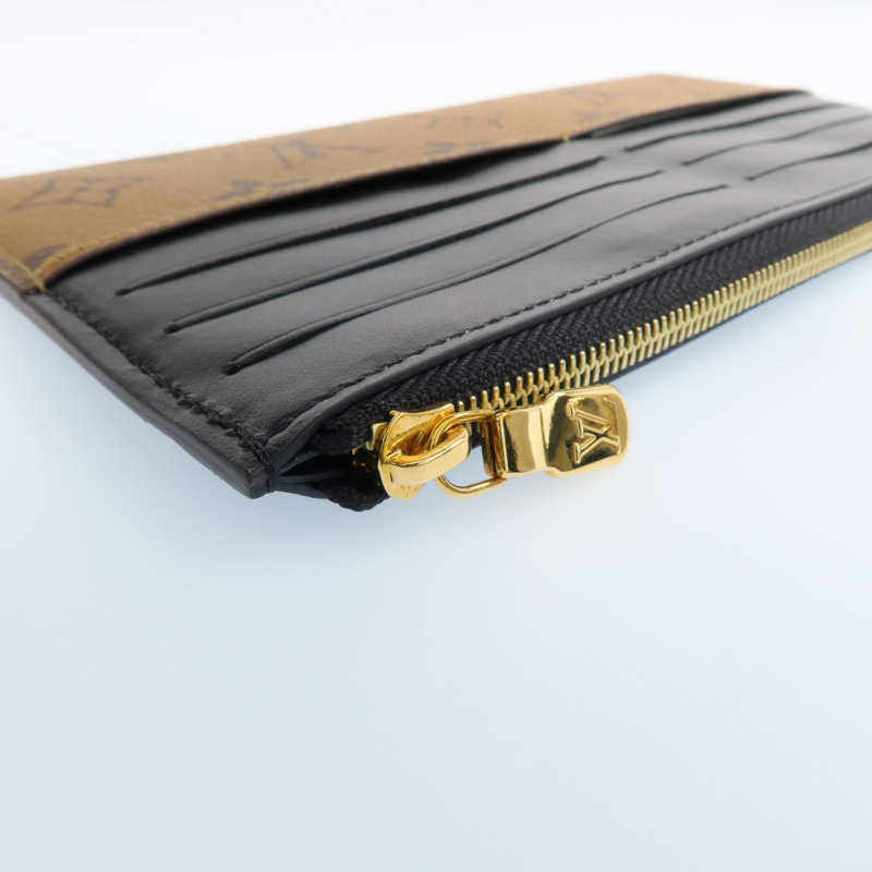 LOUIS VUITTON Monogram Reverse Slim Purse金扣長錢包-14