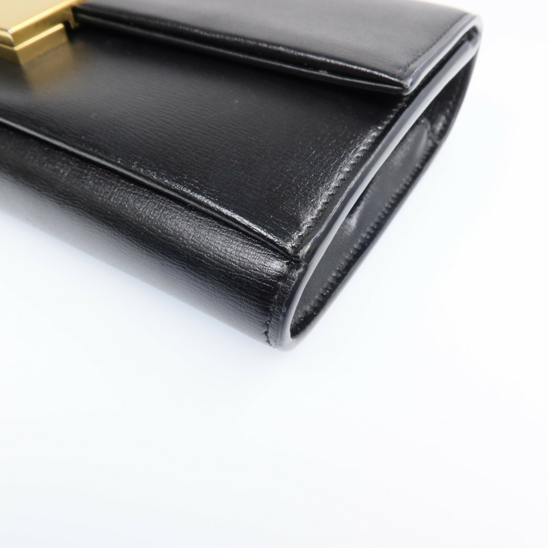 YVES SAINT LAURENT 牛皮皮革Long Wallet金扣長錢包-9