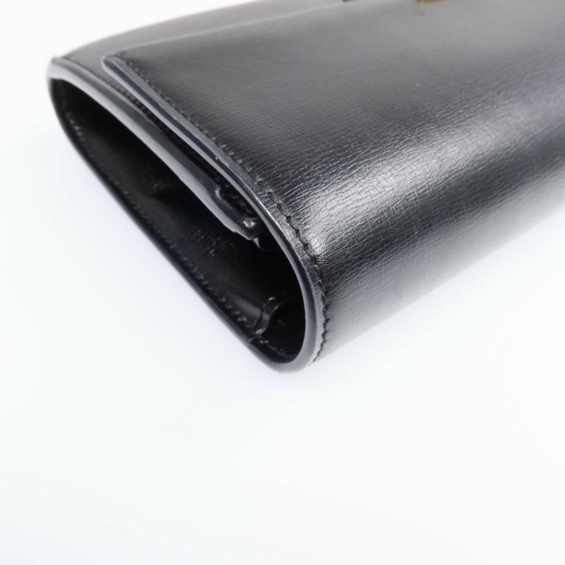 YVES SAINT LAURENT 牛皮皮革Long Wallet金扣長錢包-11