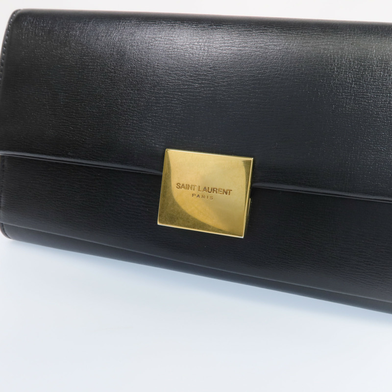 YVES SAINT LAURENT 牛皮皮革Long Wallet金扣長錢包-13