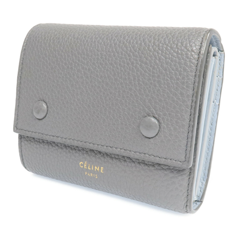 CELINE 牛皮皮革Wallet金扣錢包-1