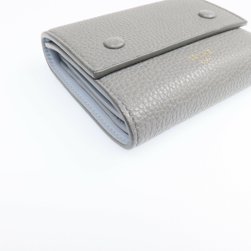 CELINE 牛皮皮革Wallet金扣錢包-10